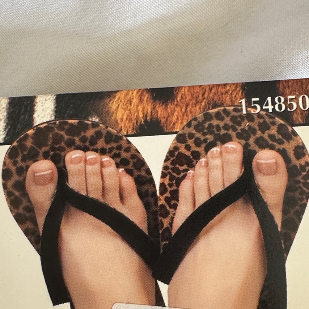 All Season Nails Safari Series Faux-Fur Pedi Slippers for Spa Pedicures